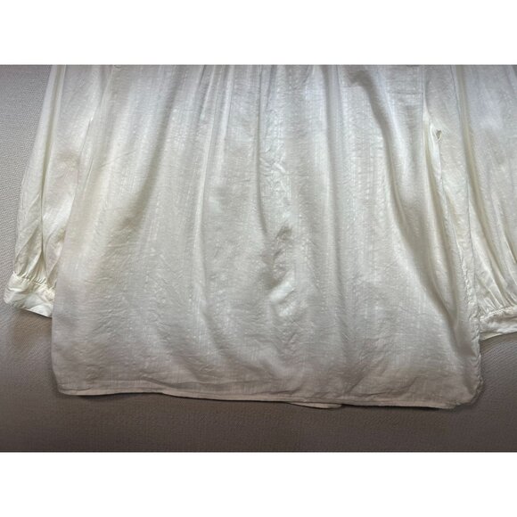 Old Navy Women's Rayon Relaxed Square-Neck Top Long Sleeve Stretch Size L White - Picture 12 of 12